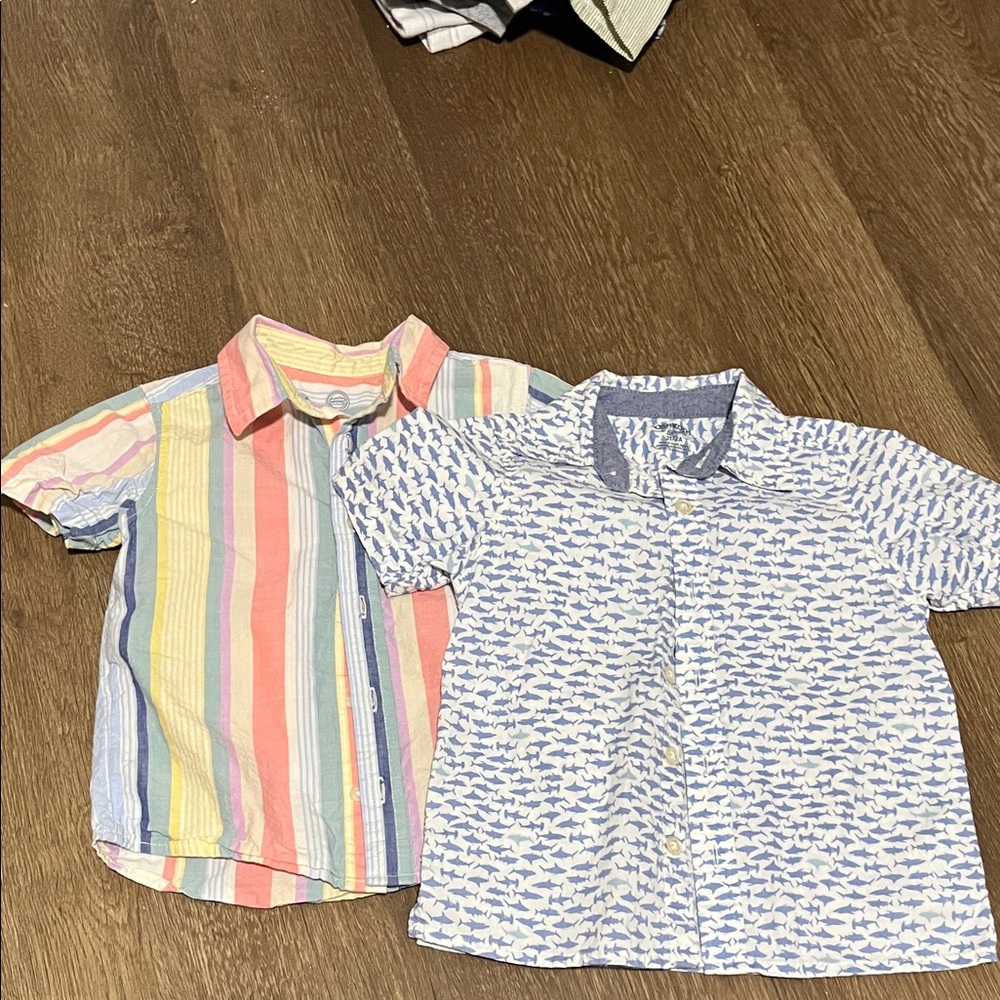 OshKosh B'gosh Colorful Striped and Blue Patterned Kids Button-Down Shirts
